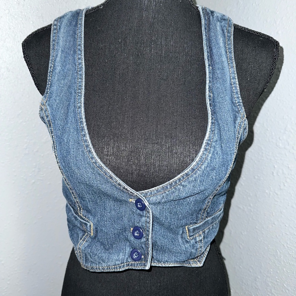 Faded Glory Blue Denim Girls Vest